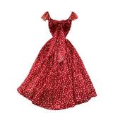 Sweet Design With A Knotted Bow Tie With Bare Back To The Waist Of A Floral