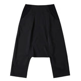 New Spring Solid Color High Elastic Waist Black Losoe Knitting Split Joint Cross Pants Women Trousers Fashion Tide
