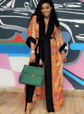 Orange Print African Long