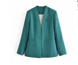 Women Blazers Set 2022 New Women's Office Suit Coat Vintage Long Sleeve Jacket Casual Female Tops And High Waist