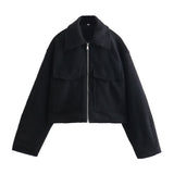 Spring And Autumn Women's Street Fashion Soft And Short Jacket Jacket Coat Soft