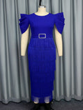 Autumn Temperament High-Waisted Dress Casual Commuting Party Banquet High-Waist Dress
