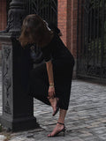 Collar Knitted Dress Girl 2025 Spring And Summer New Pit Strip Single Row Buckle Tight Mid-Long