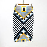 Waist Floral Print Skirts Vintage Elegant Office Lady Bodycon Skirt 2019 Women Summer Pencil Skirt Korean