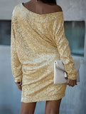 Formal Sequin Puff Sleeve Mini