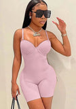 Sexy Sleeveless Solid Straps Skinny