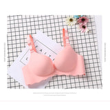 Seamless Push Up Bras for A B C cup No wire Plunge Brassiere for Women Lovely