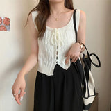 Fashion Fashion Short Strap Design Knitted Sling Vest New Niche Sleeveless