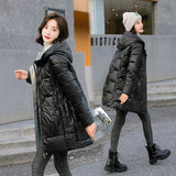 2021 New Hooded Long Parkas Women Winter Fashion Solid Thick Coats Elegant Basic Cotton Padded Winter Jacket