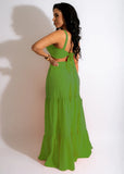 Sexy Sleeveless Crop Top Solid Slit Long DressTwo Piece