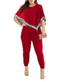 Autumn And Winter New Large-Size Women's Two-Piece Set Of Gliders