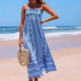 Women's Crochet Stitched Knitted Dress Skirt Sling
