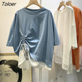 Women Asymmetrical Loose Sexy Ladies Tops Harajuku Cozy Fashion All-match Simple Korean Style Students Ulzzang Chic