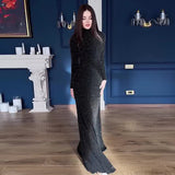 The Autumn Of 2025, The New Women's High-Necked Folded Waist Fashion Hot Diamond