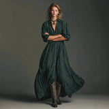 Spring-Summer Sale Of New Women's Collar Button-Killey Long