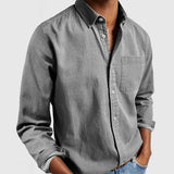 New Men's Shirt New Long-Sleeved Collar Men's