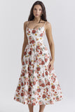 Summer Women's New Sweet And Spicy Wind Flower Long Dresses With Hanging