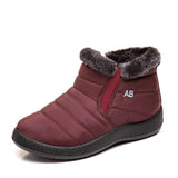 Snow Boots Women Winter Warm Plush Shoes Ladies Ankle Boots Non-slip Zip Flats For Female Botas De Mujer