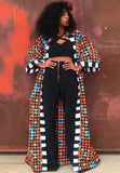 Geommetric Print Africa Long