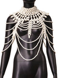 Toloer Handmade Pearl Body Vest Ins Blogger The Same Accessory Body Chain