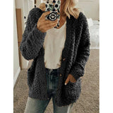 Wish 2025 Autumn And Winter Explosion Women's Fashion Casual Sweater Coat Size