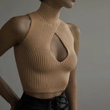 Spring And Summer Explosion Women's Sleeveless Hollow Repair Body Weaving Small