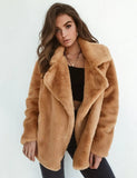 autumn and winter coat sexy plush lapel slim coat winter coat women elegant fall clothes for