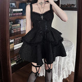 Summer 2023 New Style Short Skirt Slim Temperament Pure Black Sling Pure Desire Dress Woman-Outfit