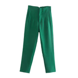 Workplace Women's Display High Waist Waist Suit Trousers 38 Color Reduced Age And Ankle