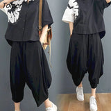 Summer New Womens Suit Printing Fashion Suit Cotton Casual Short-sleeved Shirt Loose Wide-leg Pants Two Piece Set