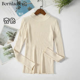 Autumn Winter Basic Turtleneck Knitting Bottoming Warm Sweaters 2022 Women's Pullovers Solid Minimalist Cheap