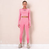 Women Gym Sets Female Sport Leggings Gym suits Wear Running Clothes Fitness Sport Workout Suit Long Sleeve Shirts
