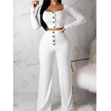 party gift Cardigan Slim Two Piece Set Women Knitted Tracksuit Sexy Crop Top Pants Solid Color Sweatpants Fitness Sweatsuit 2022 New