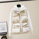 Warmer Women Winter Coat Casual Sleeveless Jacket Female Waistcoat Khaki Black Outerwear Ladies Vest Jackets Warm