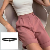 High Waist Shorts Women 2021 New Summer Casual Elegant Soft Pants with Sashes Loose Shorts with Pockets for