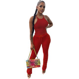 Sexy Strap Ruched Two-Piece Pants