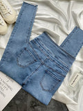 High Waist Women'S Trousers Denim Streetwear Jean Vintage Girls Jeans Woman Pants Pencil Slim Stretch Femme Pantalon