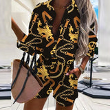 Piece Set Women Summer Casual Print Suit Short Sleeve Shirt Streetwear Shorts Sets Y2k 2023 Jogging Loose Sportswear Joggers-Outfit