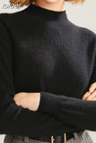 Casual Knitted Sweater Fashion Women Turtleneck Pullover Long Sleeve Jumper Full Femme Winter Clothing Tops Elegant