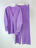 Folded HP Series 2025 Miyake Spring And Autumn Folded Women's Loose Folding Set Top Straight