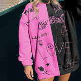 Sweatshirt Women Colorful Pullover Tops Spring Autumn Fashion Streetwear Oversized Loose Shirt Pullover Sweatshirts