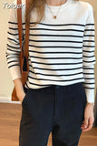 Fashion Womens Sweaters Casual Long-Sleeved Elegant O-Neck Basic Pullover Soft Streetwear Chic Knitwear Sweaters