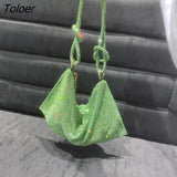 Rhinestones Evening Bag Silver Shiny Crystal Dinner Party Wedding Handbag Luxury Shoulder Bags Women's Clutch