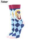 Women Happy Funny Socks With Lattice Print Avocado Pizza Food Skateboard Harajuku Korean Simple Socks New Fashion