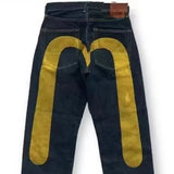 Classic Niche Ins Printing Men And Women Loose Trend Jeans Straight Casual Pants-Outfit