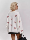 Embroidered Sweater Women's Round Collar Casual Easing 2025 Knitted Shirt Autumn And