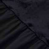 French Velvet Splicing Temperament To Close The Waist Thin Hepburn Wind Small Black Dress