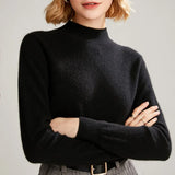 Casual Knitted Sweater Fashion Women Turtleneck Pullover Long Sleeve Jumper Full Femme Winter Clothing Tops Elegant