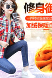 Big Size Velvet Thick Warm Women Plaid Shirt Female Long Sleeve Tops 2023 Autumn Winter Casual Blouse