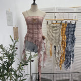 Unique Dress With Thin Folds And Hips High-Collar After The Opening Of The Fork Dress
